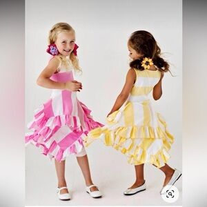 NWT Lemon Loves Lime Matching Ruffle twirl dress and Leggings Girls 3T